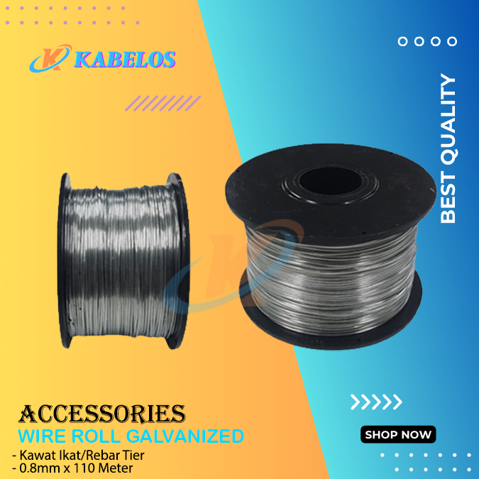 ม้วนลวดชุบสังกะสี|ลวด Rebar Tier 0.8mm x 110 mtr Wire