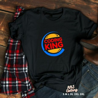 เสื้อยืด พิมพ์ลายหนังสือโปรแกรมเมอร์ king coding