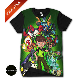 เสื้อยืด พิมพ์ลายการ์ตูน Ben 10 Alien Force 3D สําหรับเด็ก REG-R135