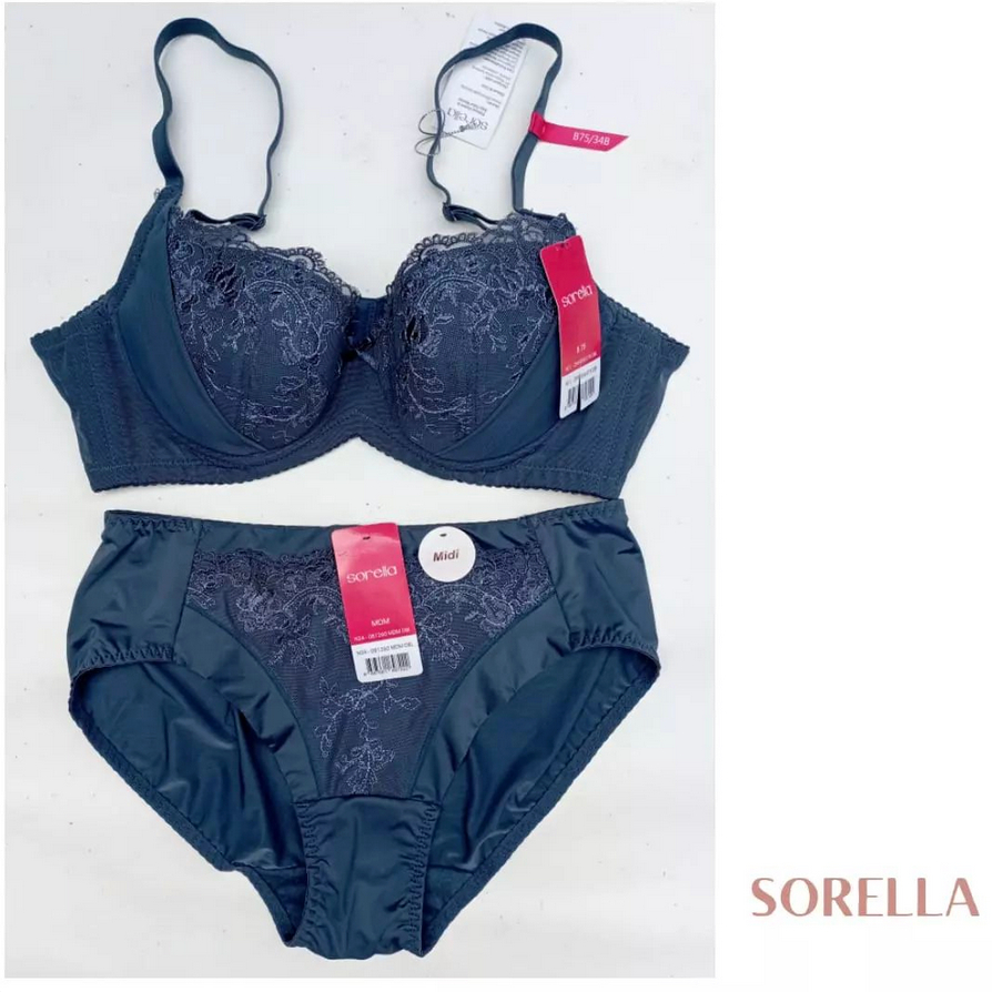 CODE SBS695 DBL Bra Set Sorella Size เท่านั้น 34B กางเกง M