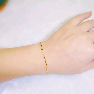 สร้อยข้อมือไทเทเนียม ลายกาแฟแตก เรียบหรู