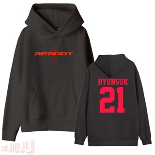 เสื้อฮู้ดดี้ จัมเปอร์ สีดํา Hyunsuk Teume Reboot ชื่อ สีแดง