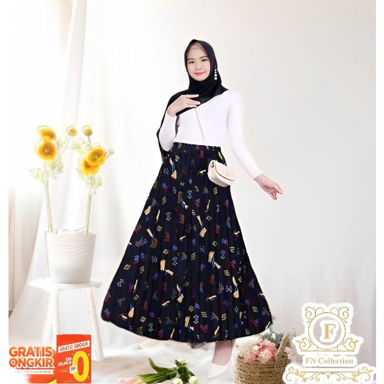 FN PLISKET SKIRT PREMIUM HYGET MATERIAL YEJIN FIT ถึงทุกขนาด LENGTH 90CM