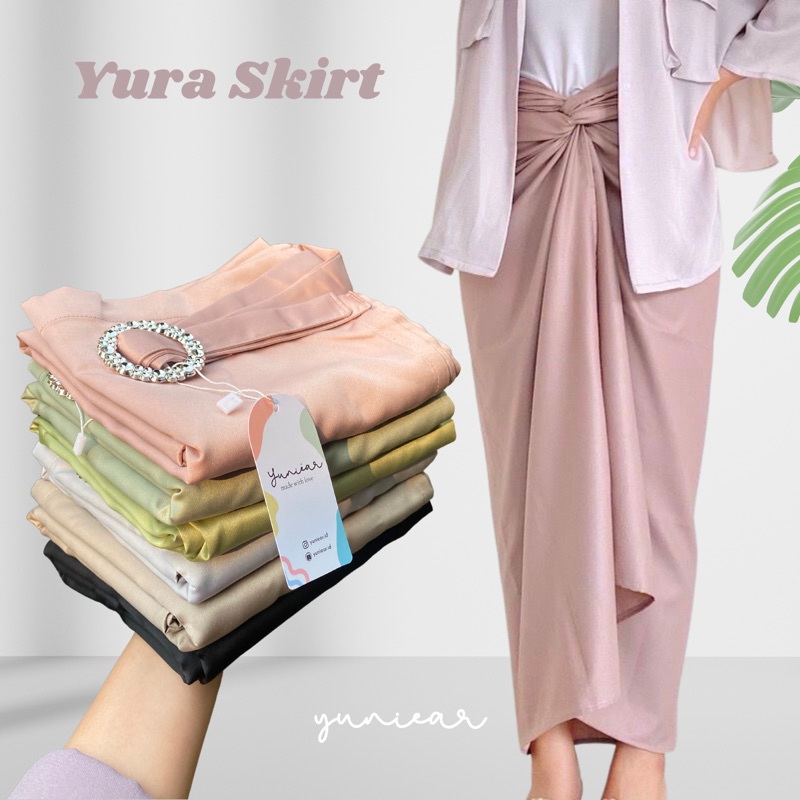 YURA SKIRT (WRAPPED SKIRT / WRAP SKIRT / SATIN SKIRT)