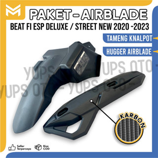 Hugger AIRBLADE BEAT DELUXE 2020 2021 2022 2023+BEAT ใหม่ ฝาครอบท่อไอเสีย CBS เวียดนาม ออริจินัลแอร์เบลด แพ็คเกจมอสโคว์ PNP บังโคลน HONDA BEAT STREET BEAT FI ESP GENIO บังโคลนใหม่ / บังโคลนแอร์เบลด ESP F1 ใหม่ GENIO DELUXE STREET