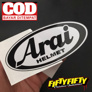 สติกเกอร์ พิมพ์ลายหมวกกันน็อค ARAI แบบเคลือบเงา สําหรับติดตกแต่งรถจักรยานยนต์