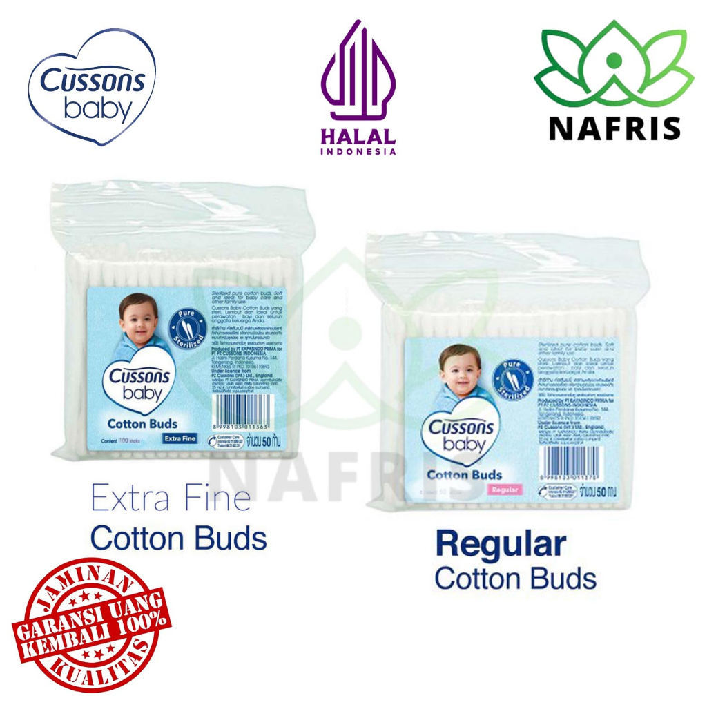 ♥️นาฟริส♥️Cotton Buds Cussons Baby Regular Extra Fine Cotton Buds สําหรับทารกและเด็ก