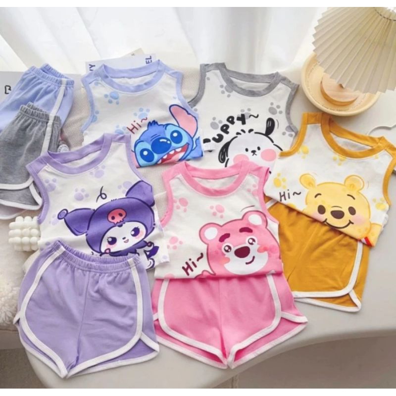 KA07 CHILDRENS SINGLET T-SHIRT SET