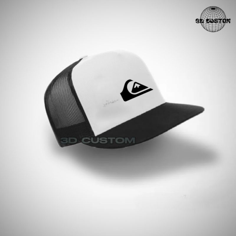 QUICKSILVER QUILVER/NET HAT/TRUCKER HAT/SURFING HAT/NET TRUCKER/ADULT MENS WOMENS/SURF/BASEBALL HEAD