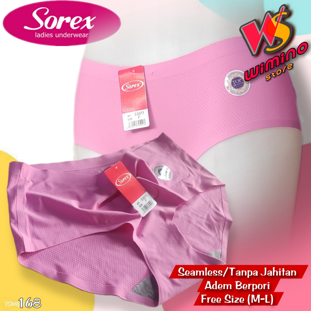 W168 (1 - 3 ชิ้น) Sorex กางเกงชั้นในไร้ตะเข็บสําหรับวัยรุ่นและผู้ใหญ่ทุกขนาด Bb 45-55 Kg