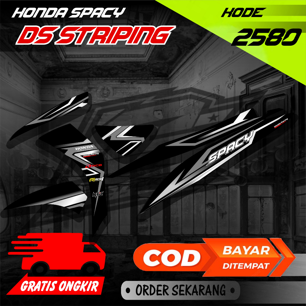 2580 สติ๊กเกอร์ Striping Motorcycle HONDA SPACY List ล่าสุด Simple Variations