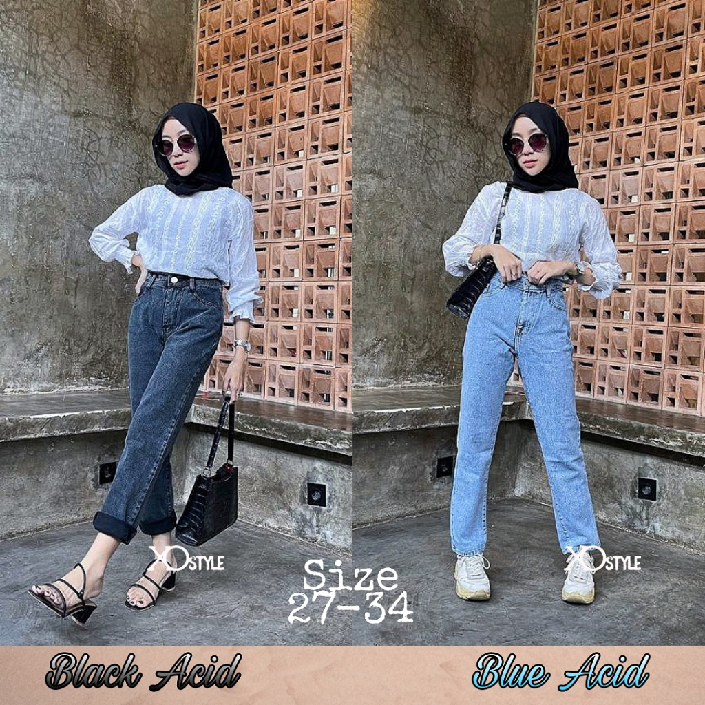 Snow Boyfriend Jeans / Girls& 39; Boyfriend Jeans / ผู้หญิงอินเทรนด์& 39;s Jeans Pants
