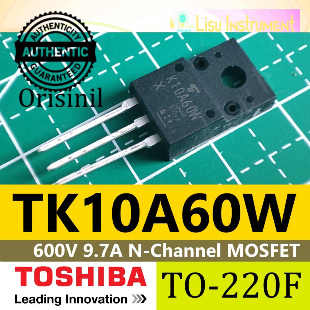 TK10A60W 600V 9.7A 30W DTMOSIV N-Channel MOSFET TO-220F K10A60W Toshiba เดิม