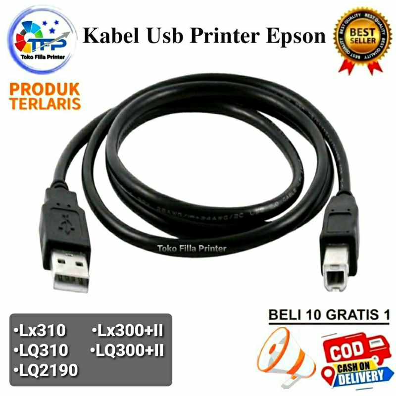 Epson Lx310 LQ310 LQ2190 Lx300+II สาย Usb เครื่องพิมพ์ LQ300+II