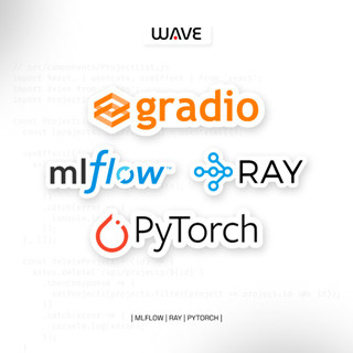 สติกเกอร์ไวนิล IT Programming Doff กันน้ํา | Gradio, MlFlow, Ray, PyTorch