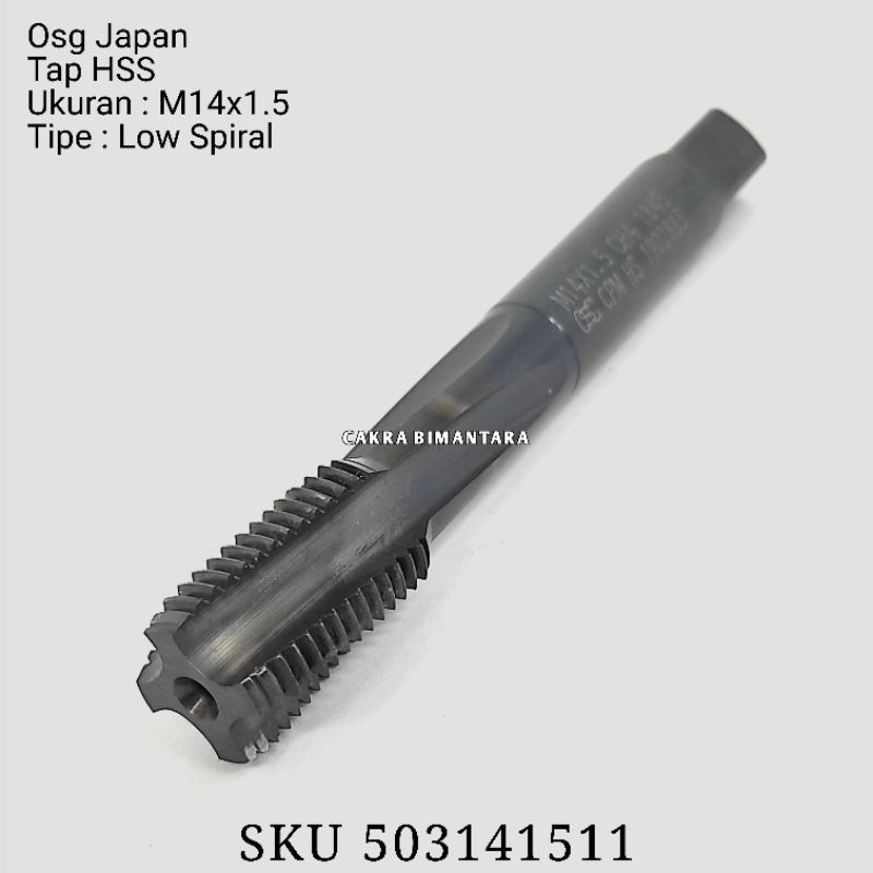 Used Tap M14x1.5 เครื่องทําถั่วเกลียวต่ํา M14 x 1.5 taping M 14 Japan