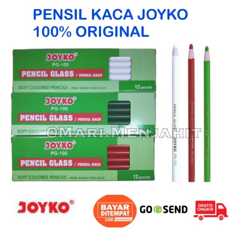 3e0e38- ดินสอแก้ว Joyko Pg-100 - ดินสอแก้วสําหรับมาร์กเกอร์ผ้า