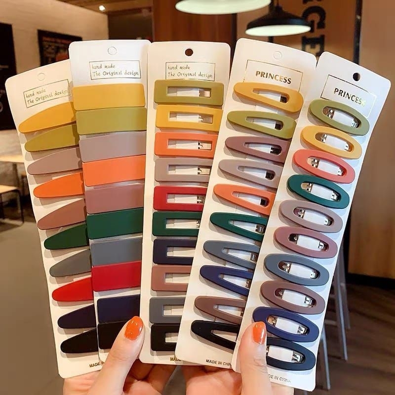 เนื้อหา: กิ๊บติดผม Tik Tok เกาหลี 1 ชิ้น Matte Color Hair Clip Tip Top
