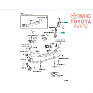 Yaris ใหม่ 52592-0D260. บังโคลนซ้าย บังโคลน สําหรับรถยนต์