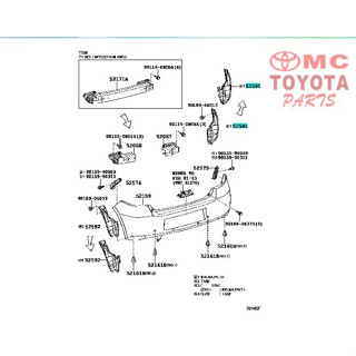 Yaris ใหม่ 52592-0D260. บังโคลนซ้าย บังโคลน สําหรับรถยนต์