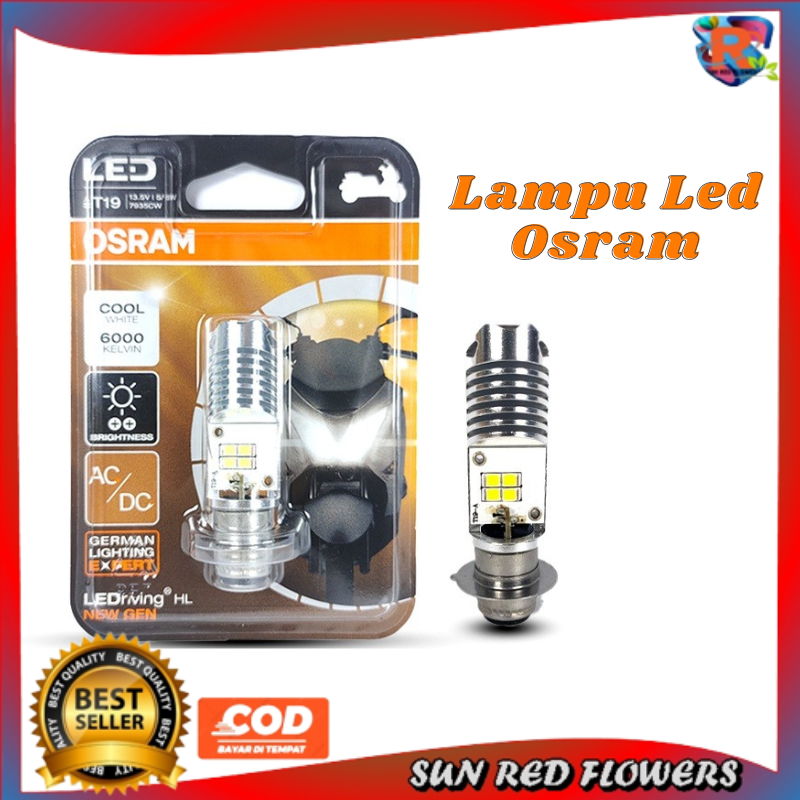 SRF - T19 M5 K1 OSRAM H6 สีขาว AC/DC LED ไฟหน้ารถจักรยานยนต์ - Plug n Play