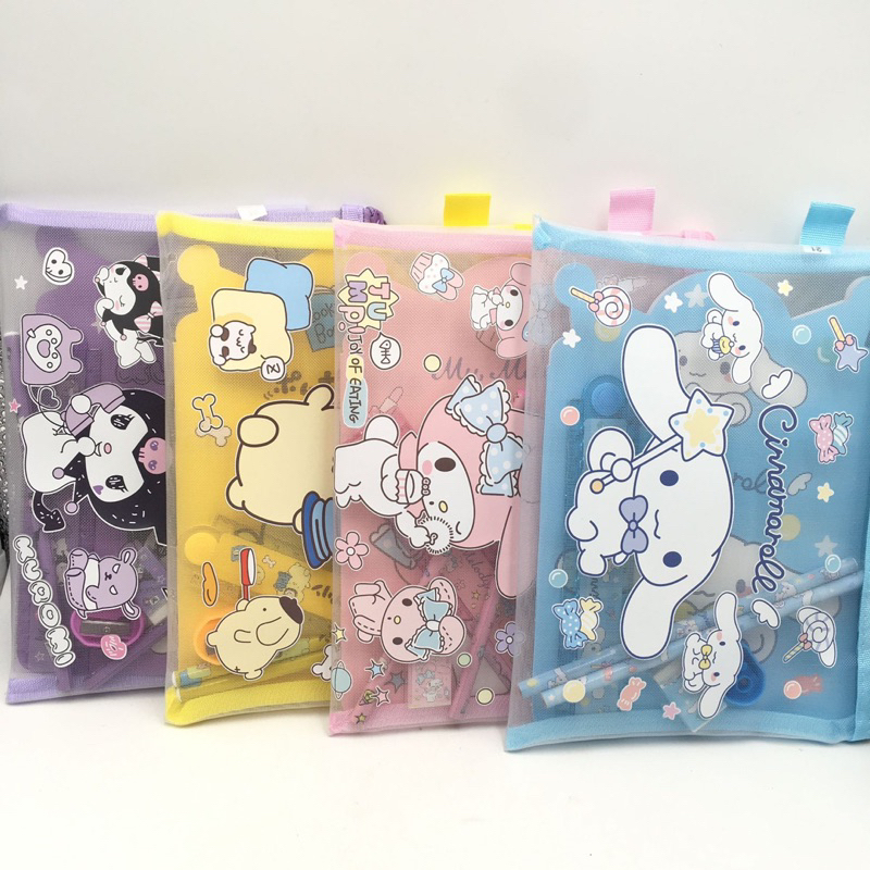 [Yangmal Resellers 7 in 1 POUCH SET ATK ชุดเครื่องเขียน นําเข้าจาก SANRIO