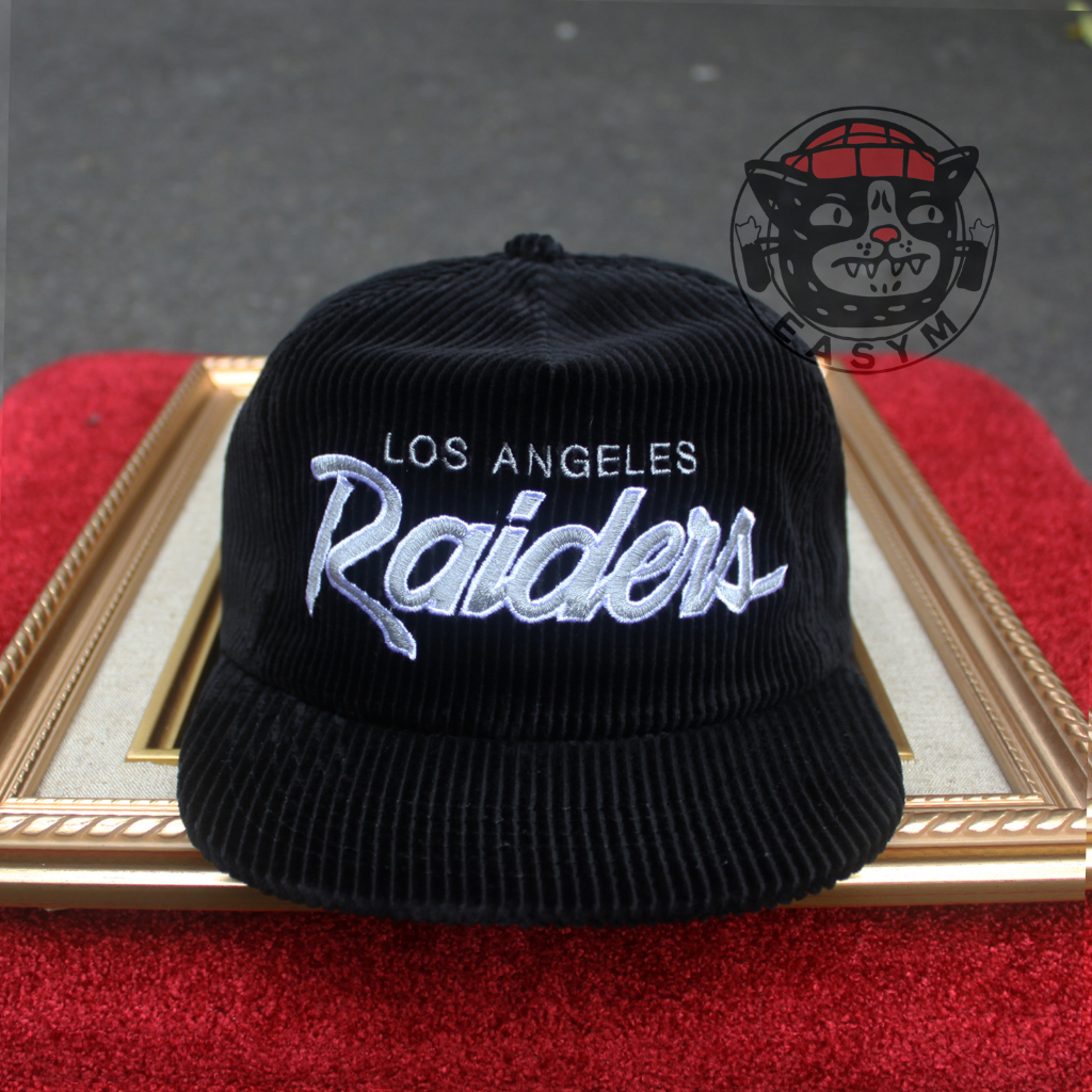 หมวกผ้าลูกฟูก ลาย Los Angeles Raiders NFL Script