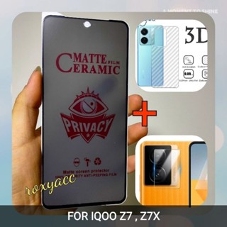 Iqoo Z7 Z7, Z7X, iQoo 11 ฟิล์มกระจกนิรภัยเซรามิก SPY MATTE + เลนส์กล้อง, GARSKIN