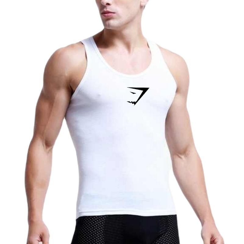 Katun เสื้อกล้ามผู้ชายผู้ใหญ่ Shark Tanktop Fit Premium Cotton