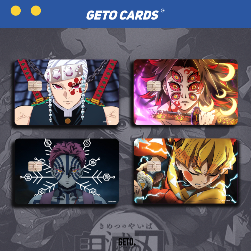 สติกเกอร์โฮโลแกรม Demon Slayer Atm Card สําหรับติดตกแต่งผิว | Geto CARDS