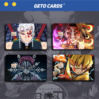 สติกเกอร์โฮโลแกรม Demon Slayer Atm Card สําหรับติดตกแต่งผิว | การ์ด Geto