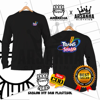 เสื้อยืดแขนยาว ผ้าฝ้าย พิมพ์ลายโลโก้ Trans Studio v2 Distro Combed 30s - Arsakha สําหรับผู้ชาย