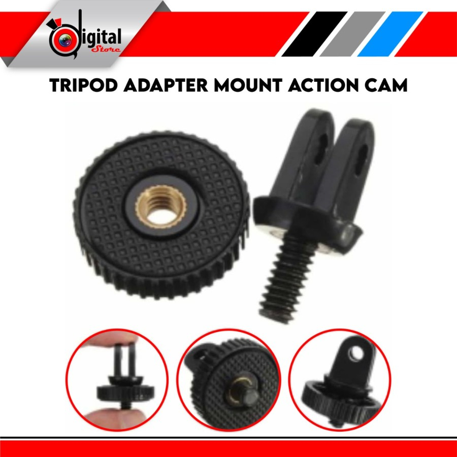 อะแดปเตอร์ขาตั้งกล้อง Mount Action Cam GoPro Hero / Xiaomi Yi / SJCAM / BRICA