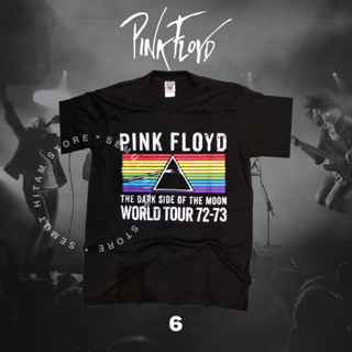 เสื้อยืด พิมพ์ลาย PINK FLOYD THE DARK SIDE OF THE MOON Builtup Rock Music Band Prapatan Rebel Puritan