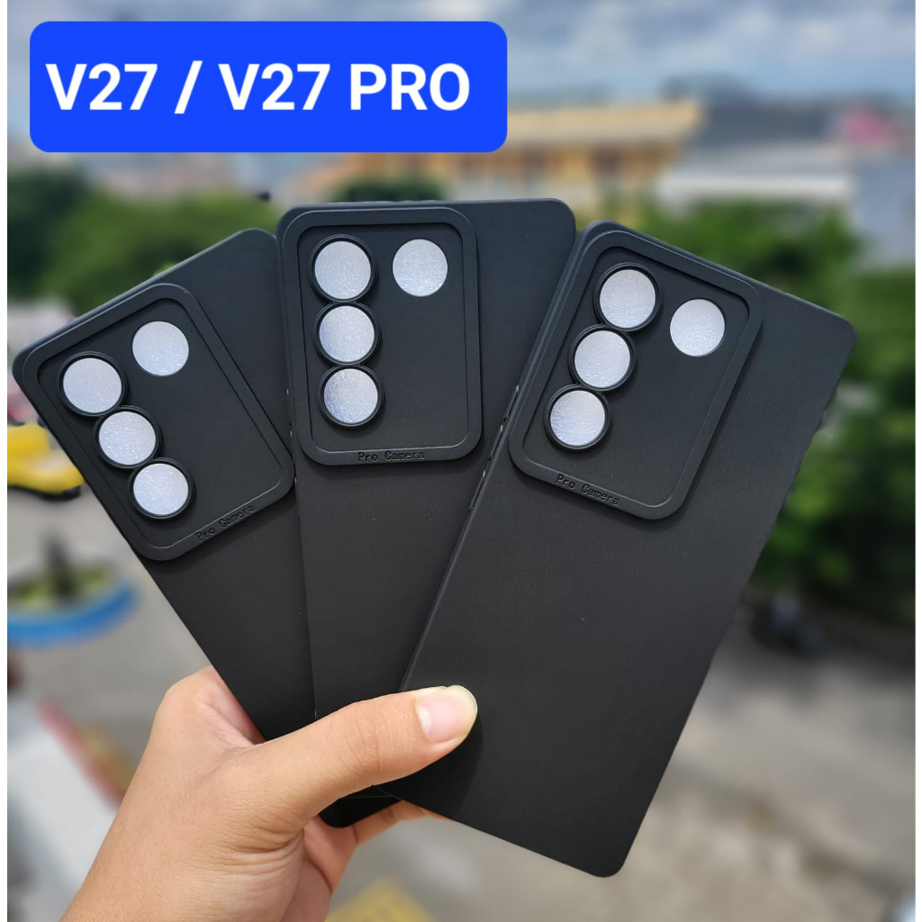 Vivo V27 5G - V27 Pro 5G Case Softcase BLACK MATTE CAMERA PROTECTION Case Casing Hp Vivo V27 5G - V2