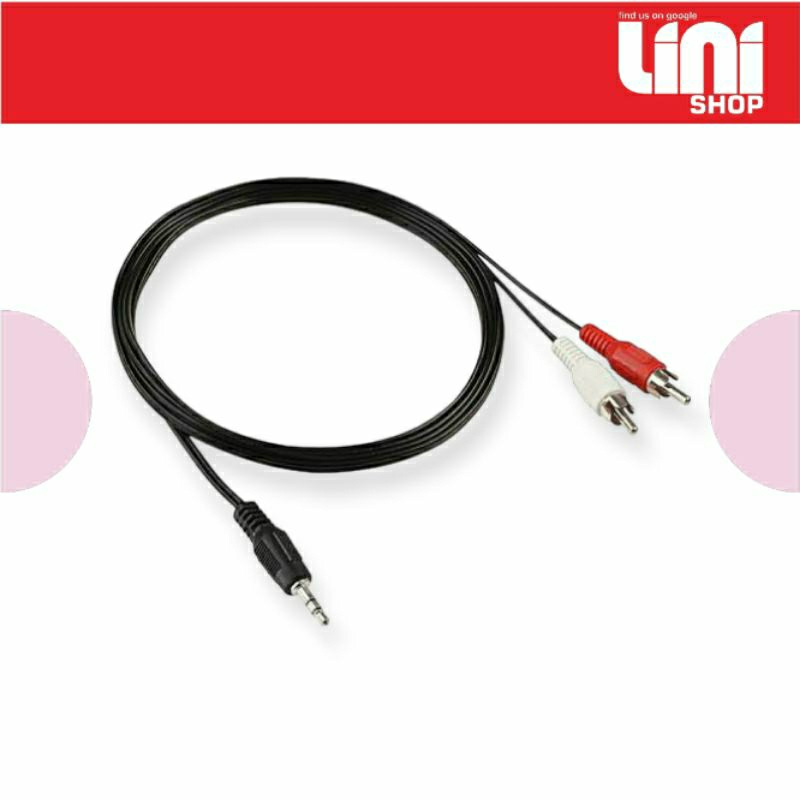 Audio to 2 สาย RCA 2 in 1 สาย RCA ยาว 1.5M