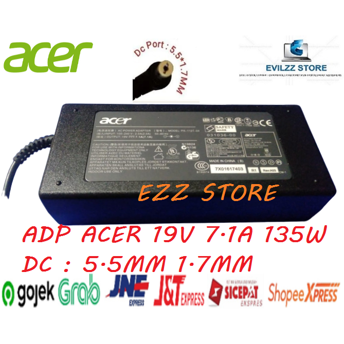 Acer ASPIRE AIO ALL IN ONE อะแดปเตอร์ชาร์จ 24 นิ้ว Z24-890 D18W8 19V 7.1A 135W 5.5 1.7 มม.