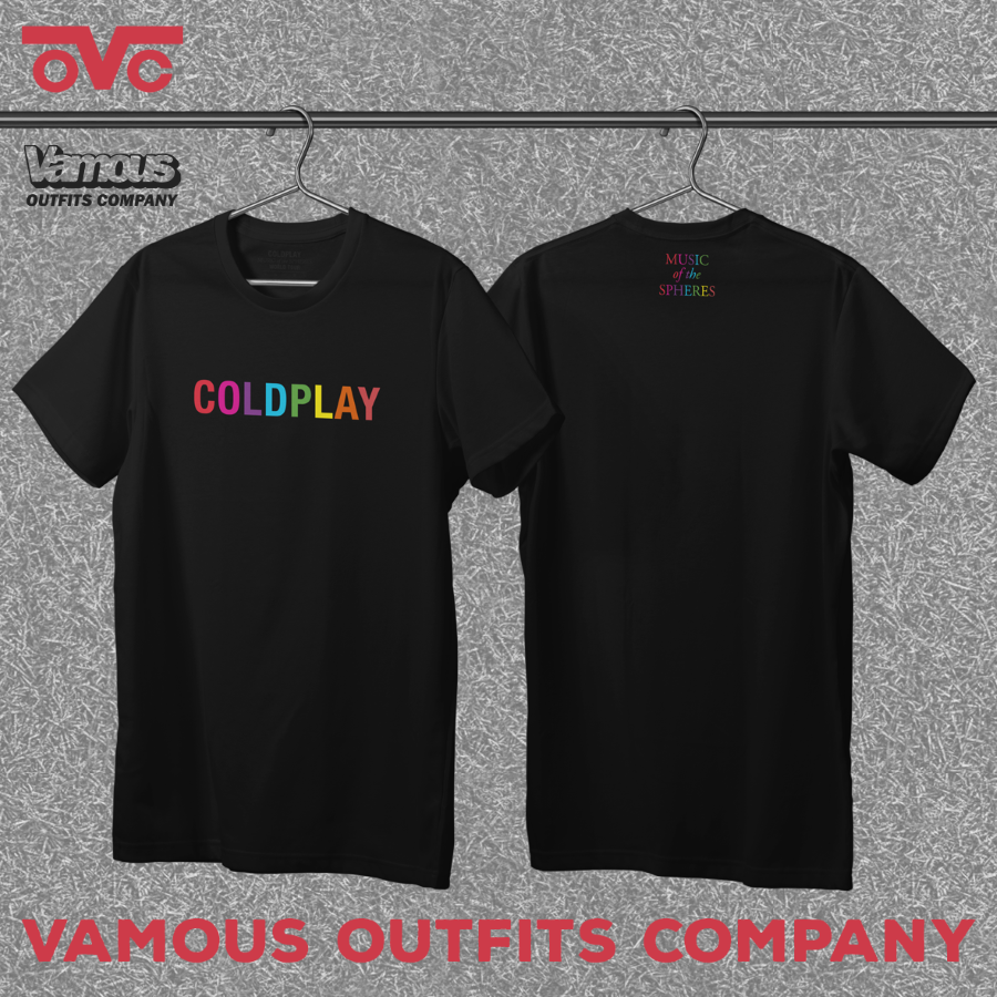 COLDPLAY Rainbow Coldplay Band T-SHIRT พิมพ์ทําเสื้อผ้า