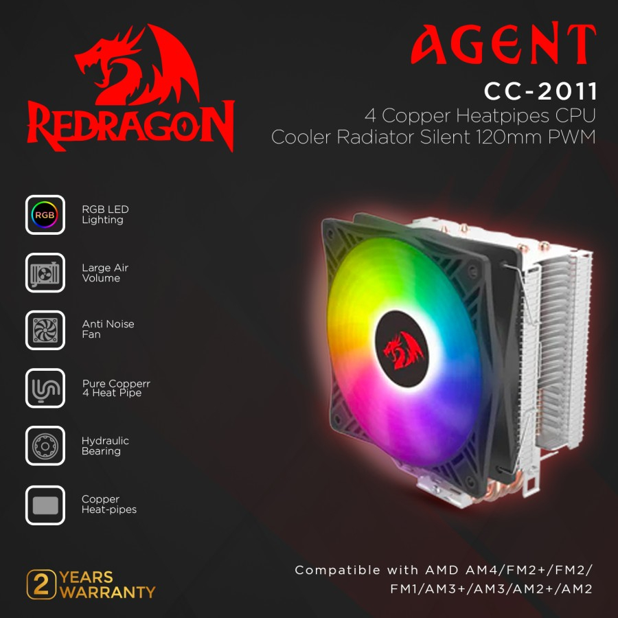 Redragon Air CPU Cooler RGB AGENT - CC-2011