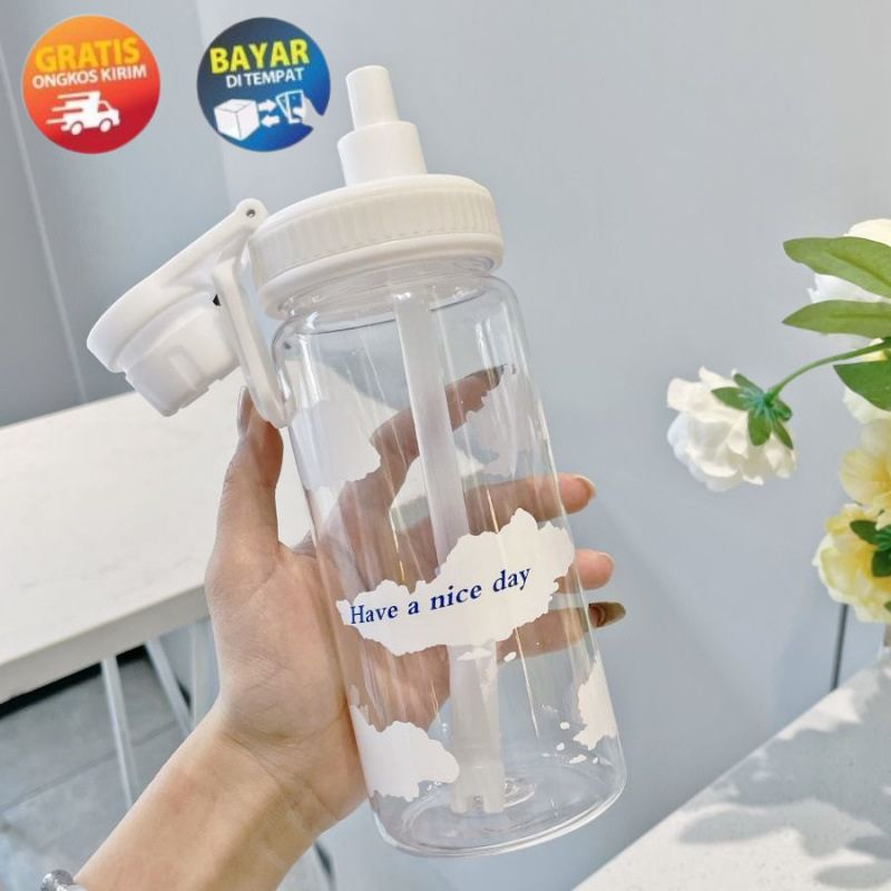 TERMOS KiRimDailysama-- KP120 - AESTHETIC WATER BOTTLE THERMOS AESTHETIC CLEAR BOTTLE ขวดเครื่องดื่ม