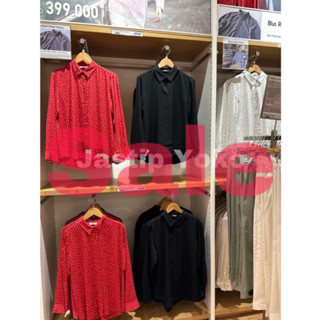 Uniqlo เสื้อแขนยาว ผ้าเรยอน สําหรับผู้หญิง