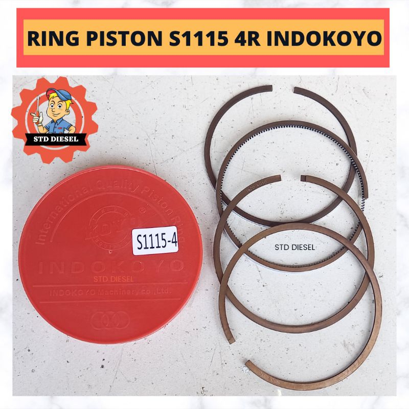PISTON แหวน S1115 4R 4 แหวน INDOKOYO ยี่ห้อ RENG SEKER SEHER RING CYLINDER LINER 1115 ZH1115 4