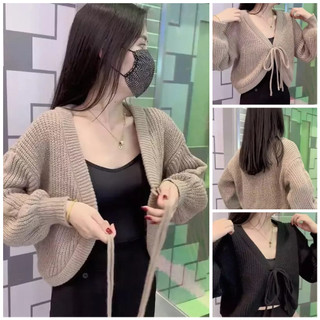 Balero Tali Rajut Crop Wanita Oversize Outer Liam Knit