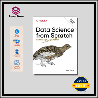 [ปกแข็ง] ข้อมูลวิทยาศาสตร์ จากรอยขีดข่วน : หลักสูตรแรก ด้วย Python โดย Joel Grus - ภาษาอังกฤษ