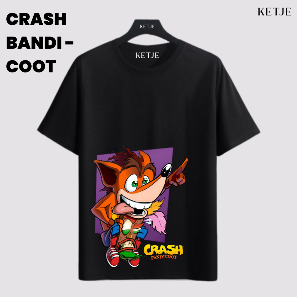 เสื้อยืด Crash Bandicoot - Crash Bandicoot With Me | Distro เสื้อยืดสําหรับผู้ชายและผู้หญิง Premium 
