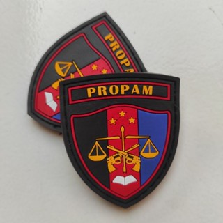 แผ่นปะยางโลโก้ propam - แผ่นปะสลักตราสัญลักษณ์ยางเวลโคร