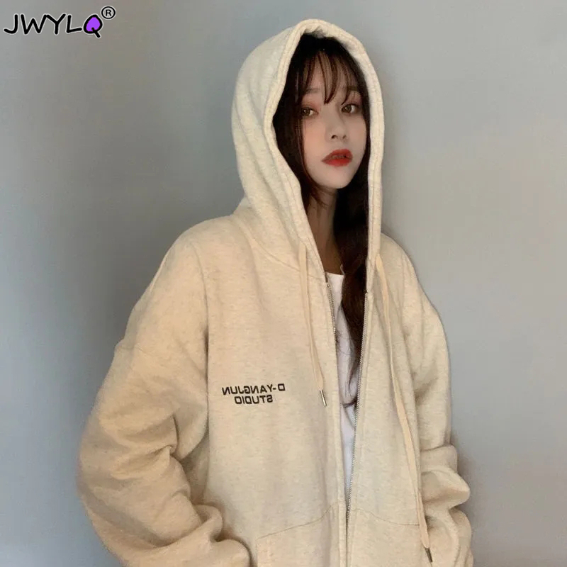 S - XXXXXL(6XL) ZIP Hoodie D-YANGJUN STUDIO เสื้อแจ็คเก็ตซิป BIGSIZE JUMBO OVERSIZE สไตล์เกาหลี FLee