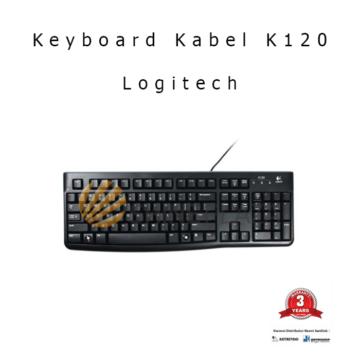 Logitech Keyboard สาย USB แบบมีสาย K120 ของแท้