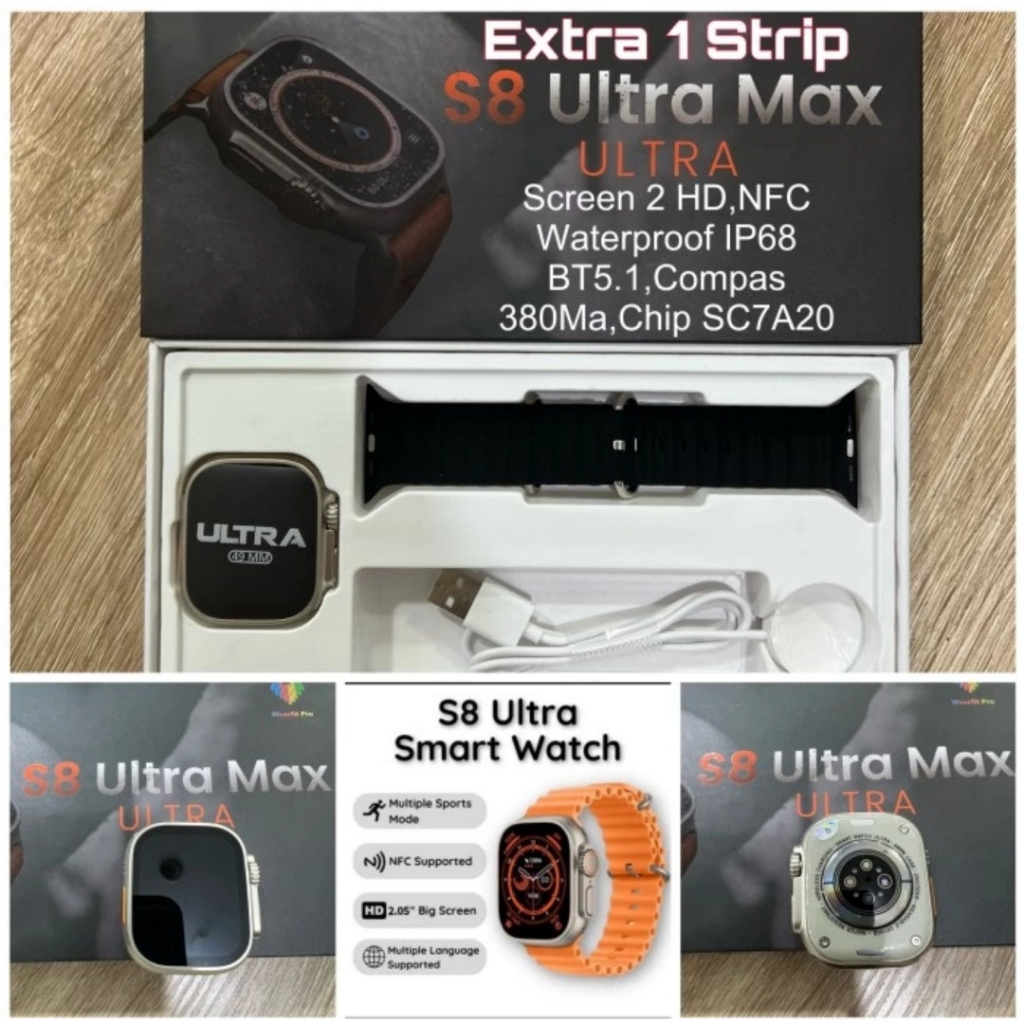 นาฬิกาข้อมือ Smartwatch S8 Max Series8 Ultra Max 49 มม. กันน้ํา IP68
