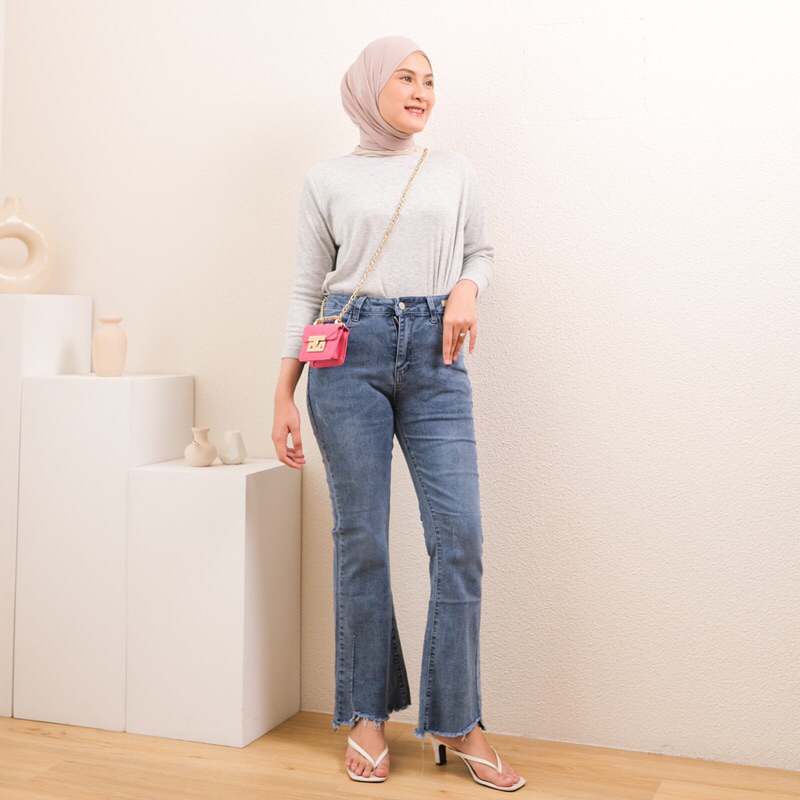 กางเกงยีนส์ผู้หญิง FLORAL ID Karent